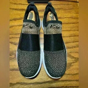 APL TechLoom Bliss Black Slip On Sneakers Sz 10 Running Shoes Rose Gold